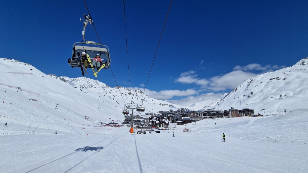 Tignes Val Claret in de winter.